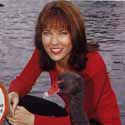 Jen with some swans
